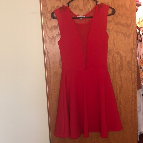 Charlotte Russe Dresses & Skirts - Red flowy mini dress